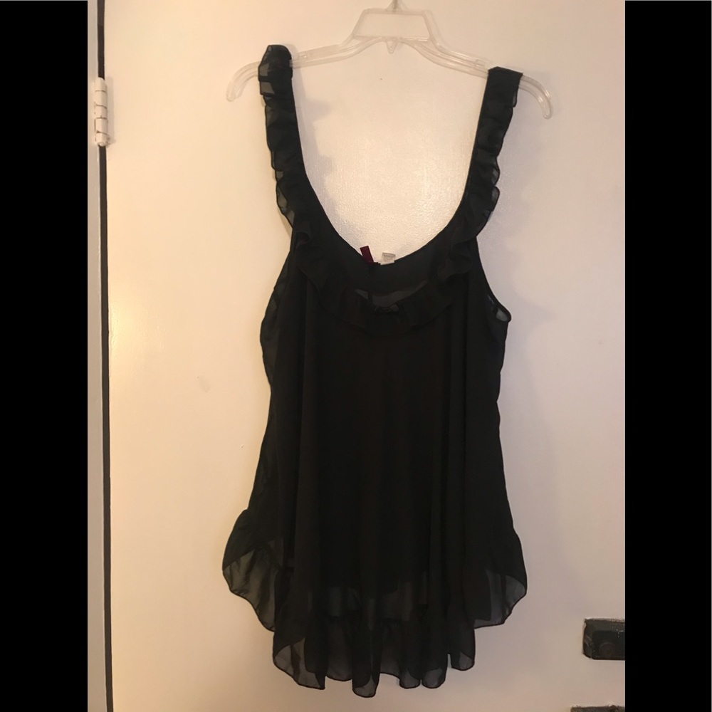 Sheer ruffled strap lingerie